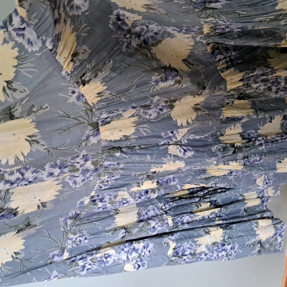 Vintage Floral Cotton Dress Medium Country Boho India - Picture 3 of 6